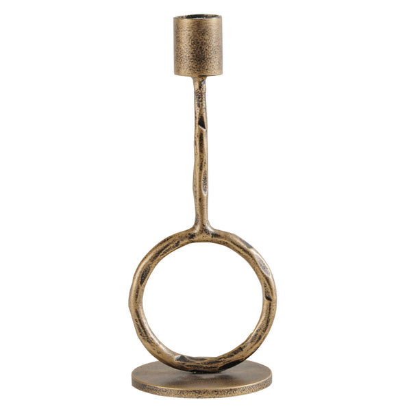 Ronde Antique Gold Candle Holder Small by Libra