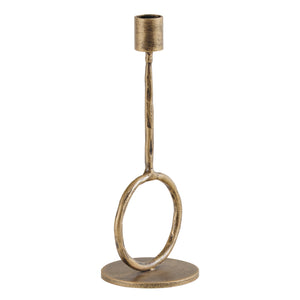 Ronde Antique Gold Candle Holder Large by Libra, image 2
