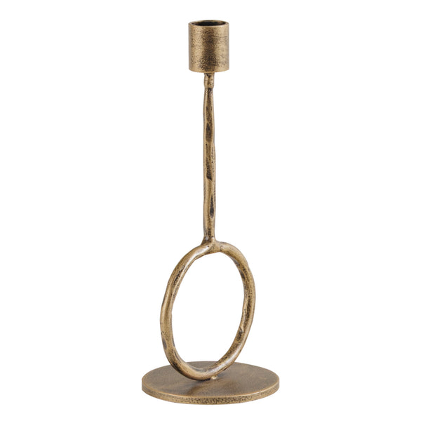 Ronde Antique Gold Candle Holder Large by Libra, image 2