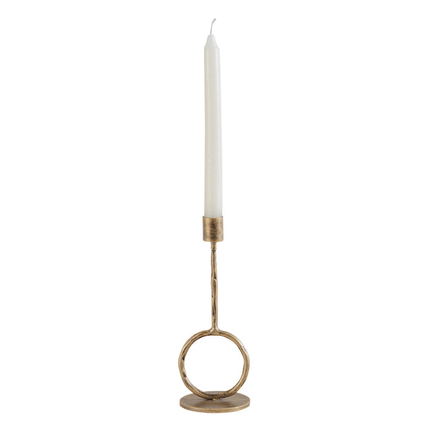 Ronde Antique Gold Candle Holder Large by Libra, image 3