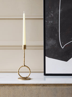 Ronde Antique Gold Candle Holder Large by Libra, image 5