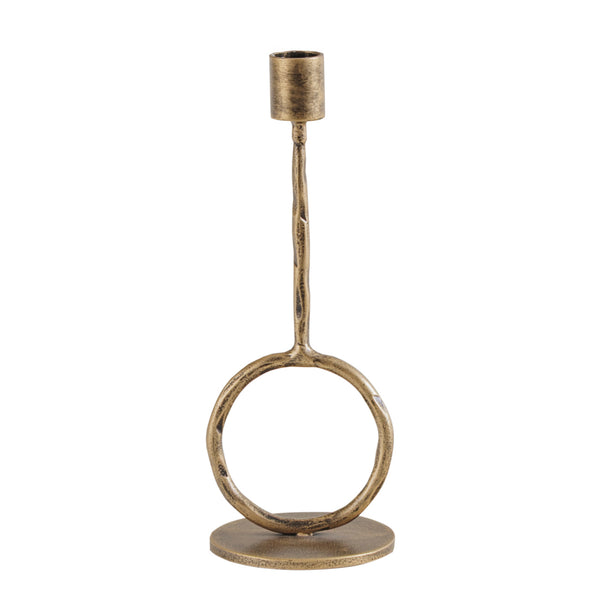 Ronde Antique Gold Candle Holder Large by Libra