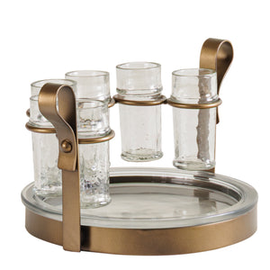 Merida Tequila Set of 6 Shooters with Serving Tray by Libra, image 2