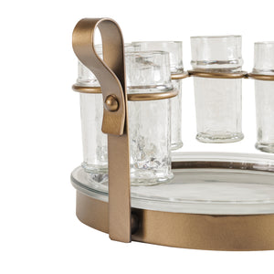 Merida Tequila Set of 6 Shooters with Serving Tray by Libra, image 4