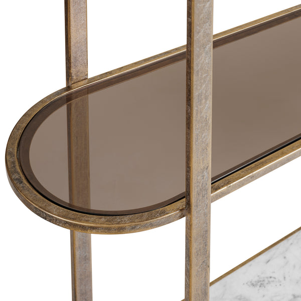 Belvedere Aged Gold Shelving Unit by Libra, image 3