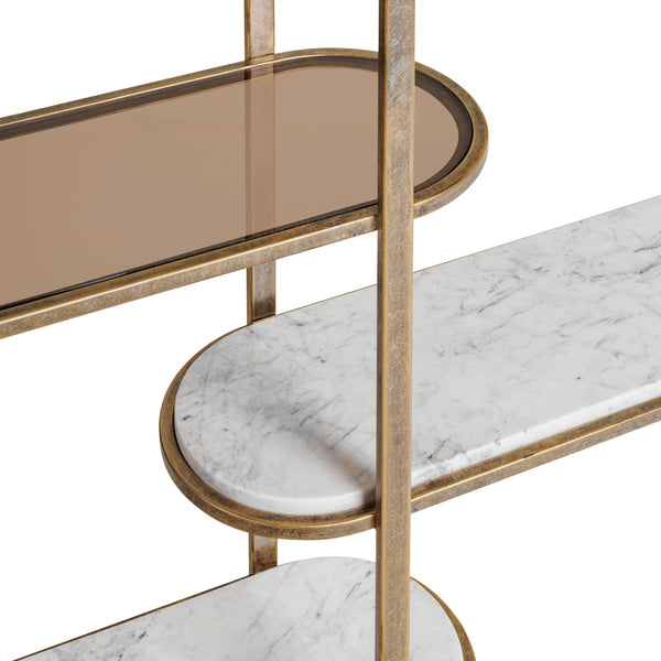 Belvedere Aged Gold Shelving Unit by Libra, image 4