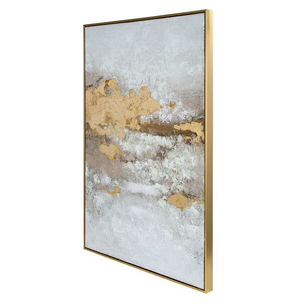 Golden Dusk Heavy Textured Framed Canvas Wall Art 80x120cm by Libra, image 2