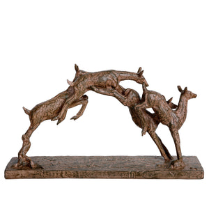 Rustic Woodland Leaping Fawns by Libra, image 3