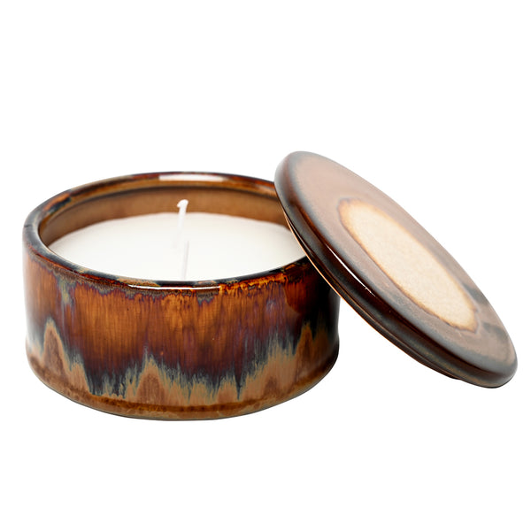 Medway Ochre Reactive Glaze Candle by Libra, image 3