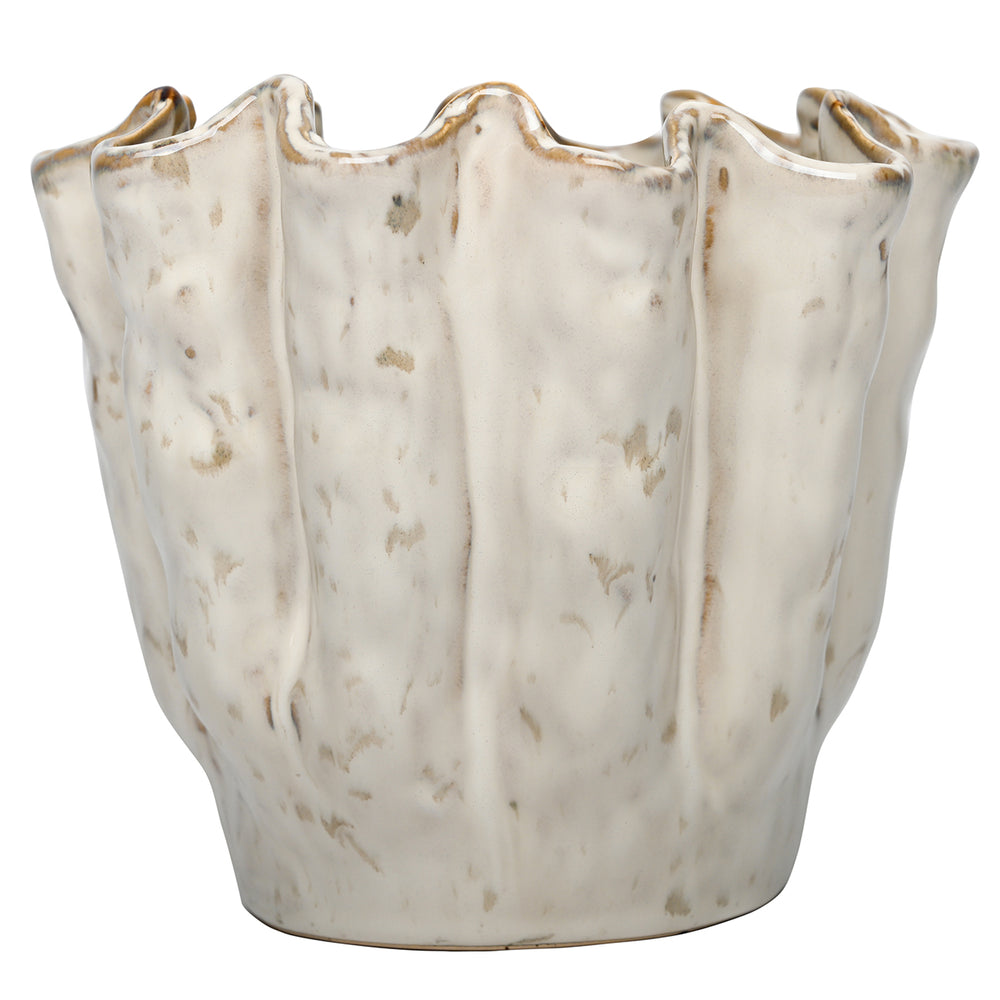 Coralie Glazed Vase Small by Libra