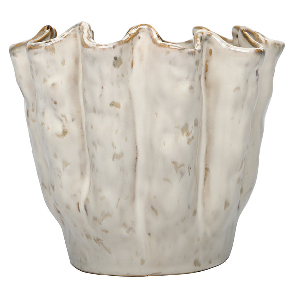 Coralie Glazed Vase Small by Libra