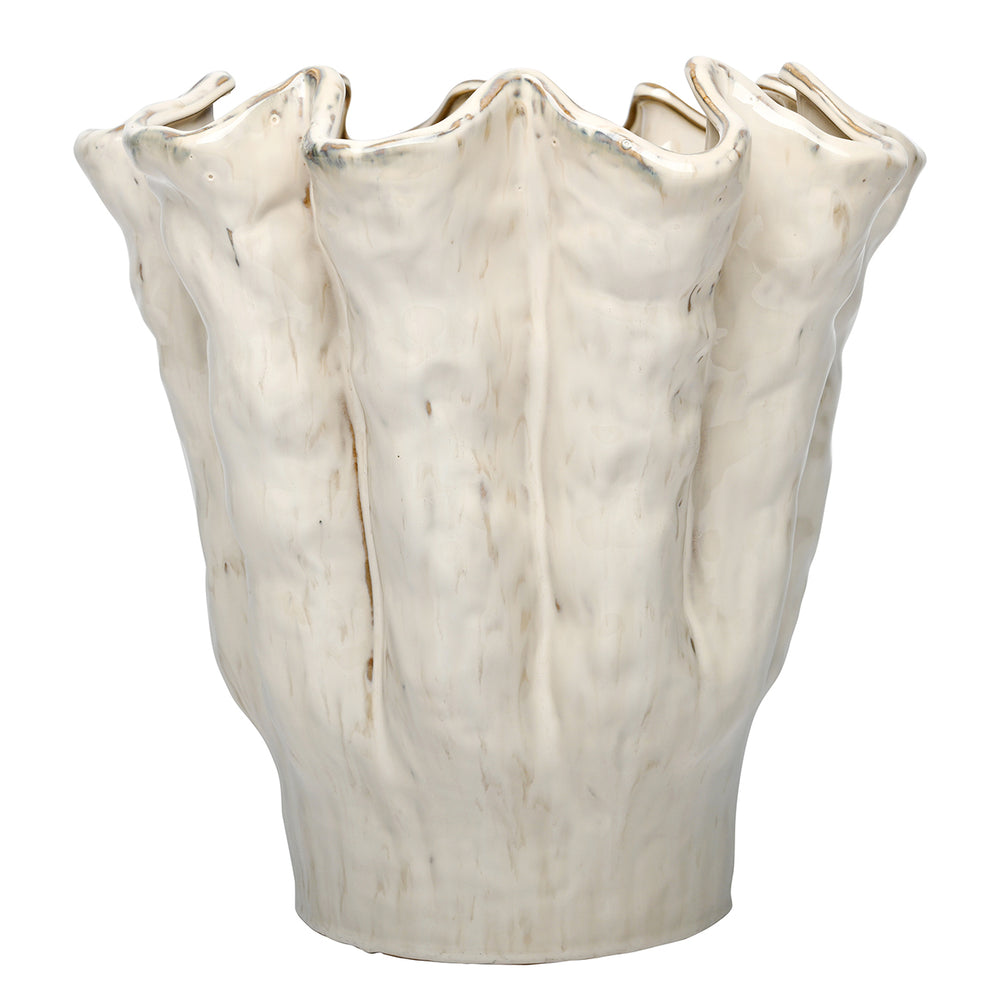 Coralie Glazed Vase Large by Libra
