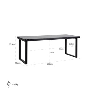 Dining Table Beaumont 230 (black) – Richmond Interiors