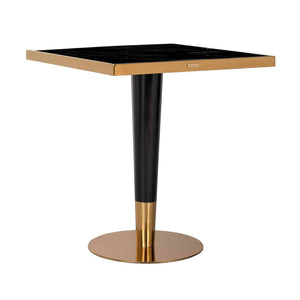 Bistro table Can Roca  square black 70x70 (Gold)