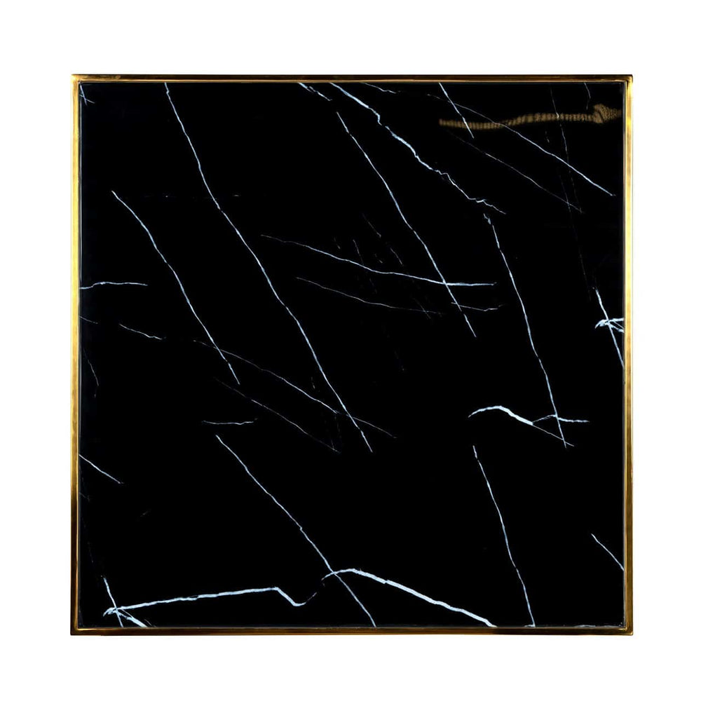 Bistro table Can Roca  square black 70x70 (Gold)