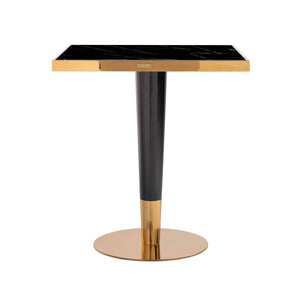 Bistro Table Can Roca Square Black 70x70 (gold) – Richmond Interiors