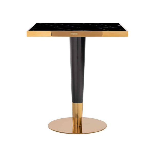 Bistro Table Can Roca Square Black 70x70 (gold) – Richmond Interiors