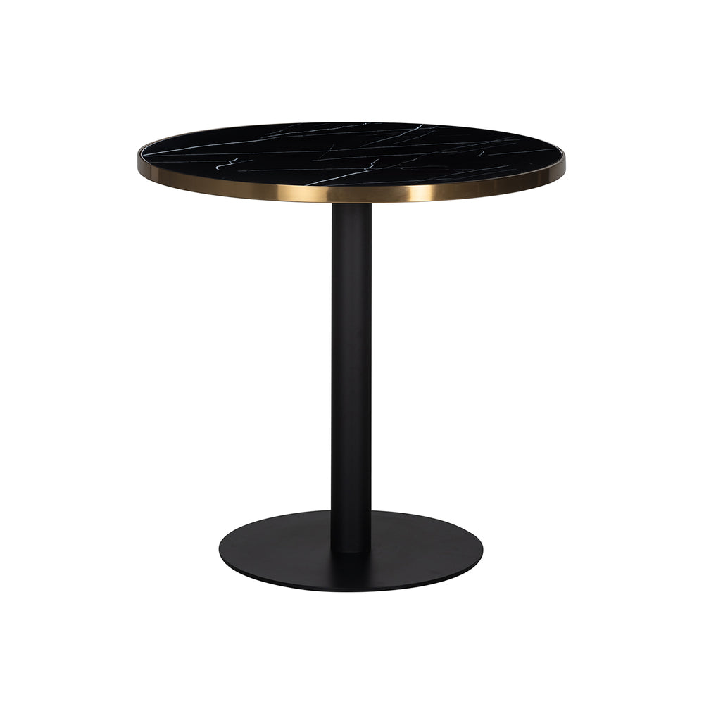 Bistro dining table Zenza 80Ø (Black)