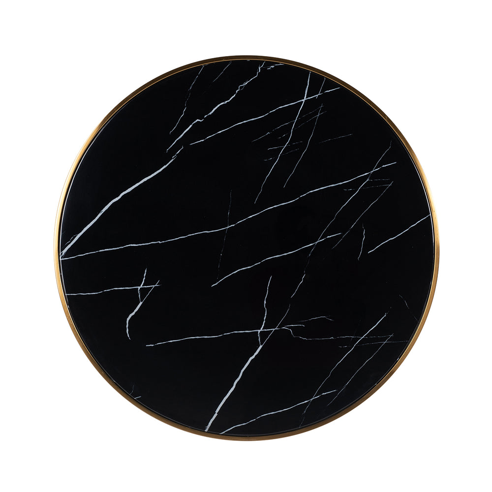 Bistro dining table Zenza 80Ø (Black)