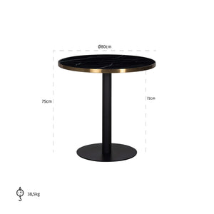 Bistro Dining Table Zenza 80Ø (black) – Richmond Interiors