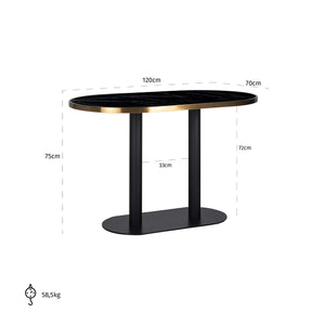 Dining Table Zenza Oval (black) – Richmond Interiors