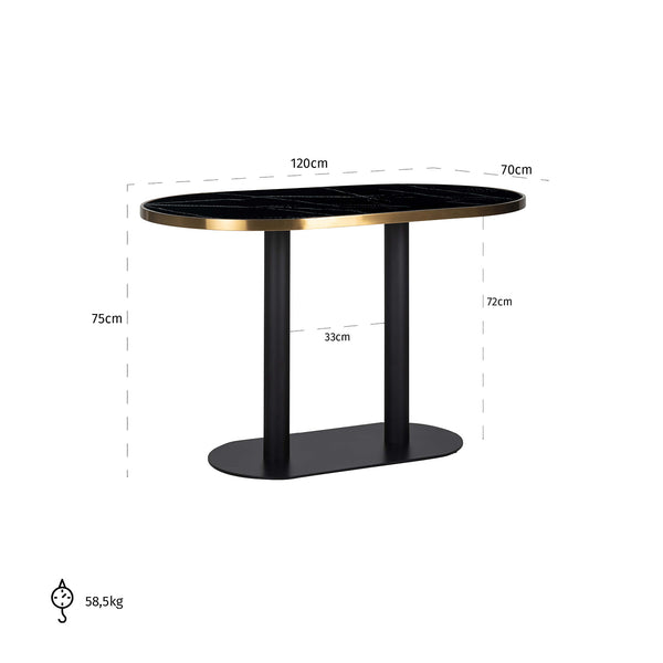 Dining Table Zenza Oval (black) – Richmond Interiors