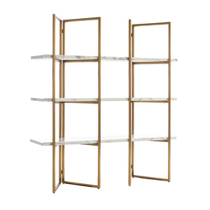 Display cabinet Lagrand 3-shelves (Gold)
