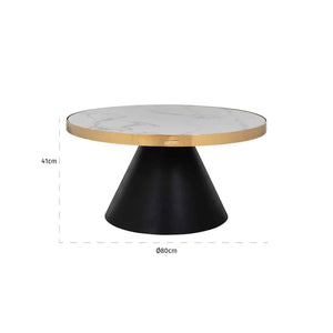 Coffee Table Odin 80Ø (gold) – Richmond Interiors