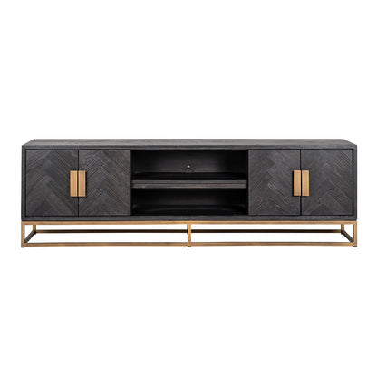 TV cabinet Blackbone brass 4-doors 200 (Black rustic)