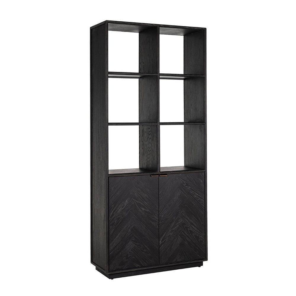 Display cabinet Blackbone brass 2-doors (Black rustic)