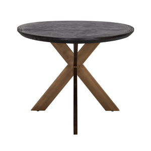 Dining Table Blackbone Brass Oval 230 (black Rustic) – Richmond Interiors