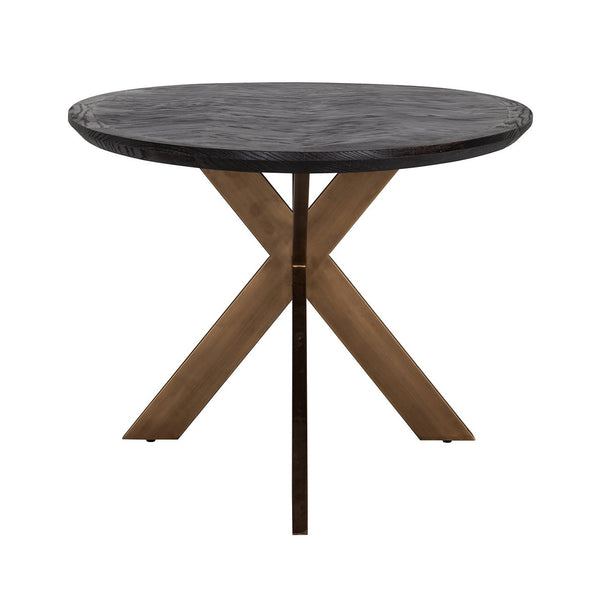 Dining Table Blackbone Brass Oval 230 (black Rustic) – Richmond Interiors