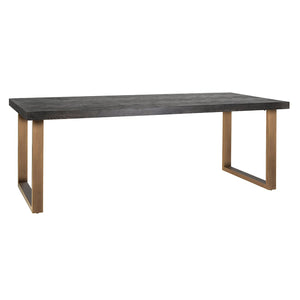 Dining table Blackbone brass 220 (Black rustic)