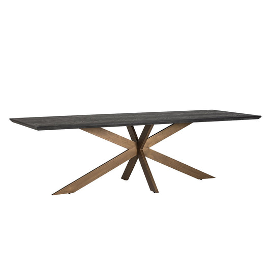 Dining table Blackbone brass 260 (Black rustic)