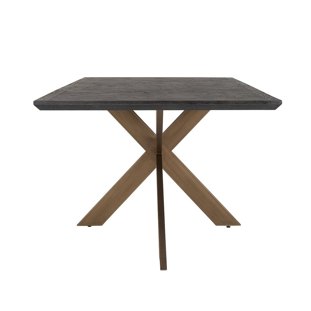 Dining table Blackbone brass 260 (Black rustic)