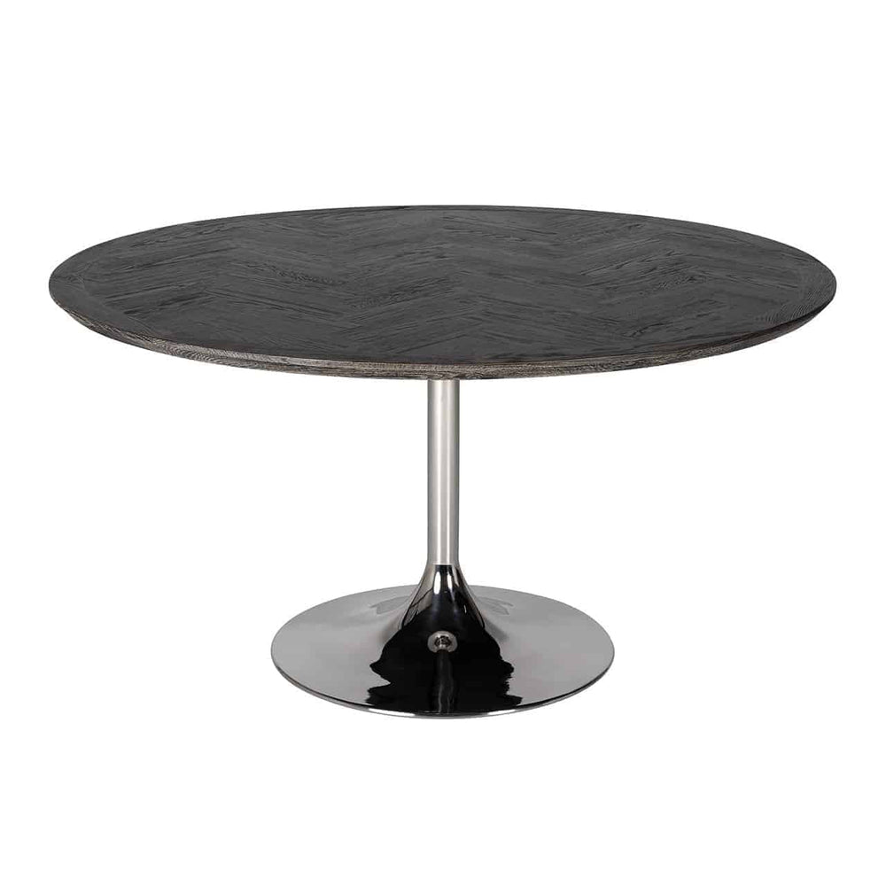 Dining table Blackbone silver 140Ø (Black rustic)