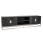 TV cabinet Blackbone silver 4-doors 220 (Black rustic)