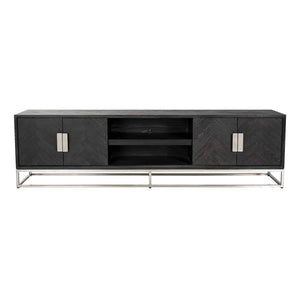 TV Cabinet Blackbone Silver 4 – Doors 220 (black Rustic) – Richmond Interiors