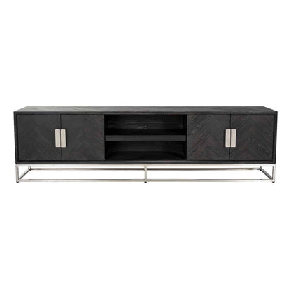 TV cabinet Blackbone silver 4-doors 220 (Black rustic)