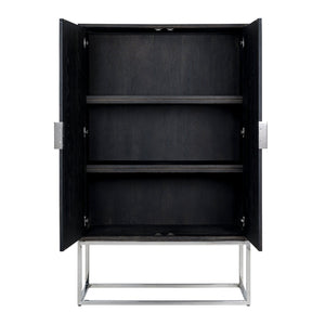 Cabinet Blackbone Silver 2 – Doors (black Rustic) – Richmond Interiors
