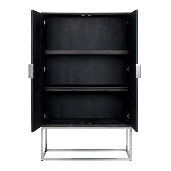 Cabinet Blackbone Silver 2 – Doors (black Rustic) – Richmond Interiors