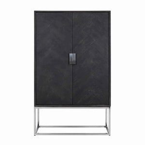 Cabinet Blackbone Silver 2 – Doors (black Rustic) – Richmond Interiors
