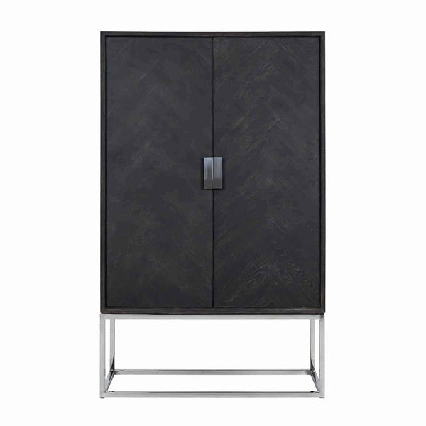 Cabinet Blackbone Silver 2 – Doors (black Rustic) – Richmond Interiors