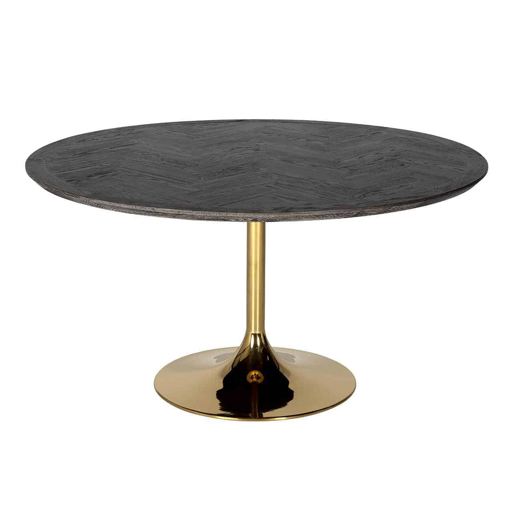 Dining table Blackbone gold 140Ø (Black rustic)