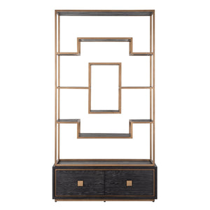 Display Cabinet Hunter 2 – Drawers (black Rustic) – Richmond Interiors – Ex Display Available Immediately From Our Buzzards Valley Showroom