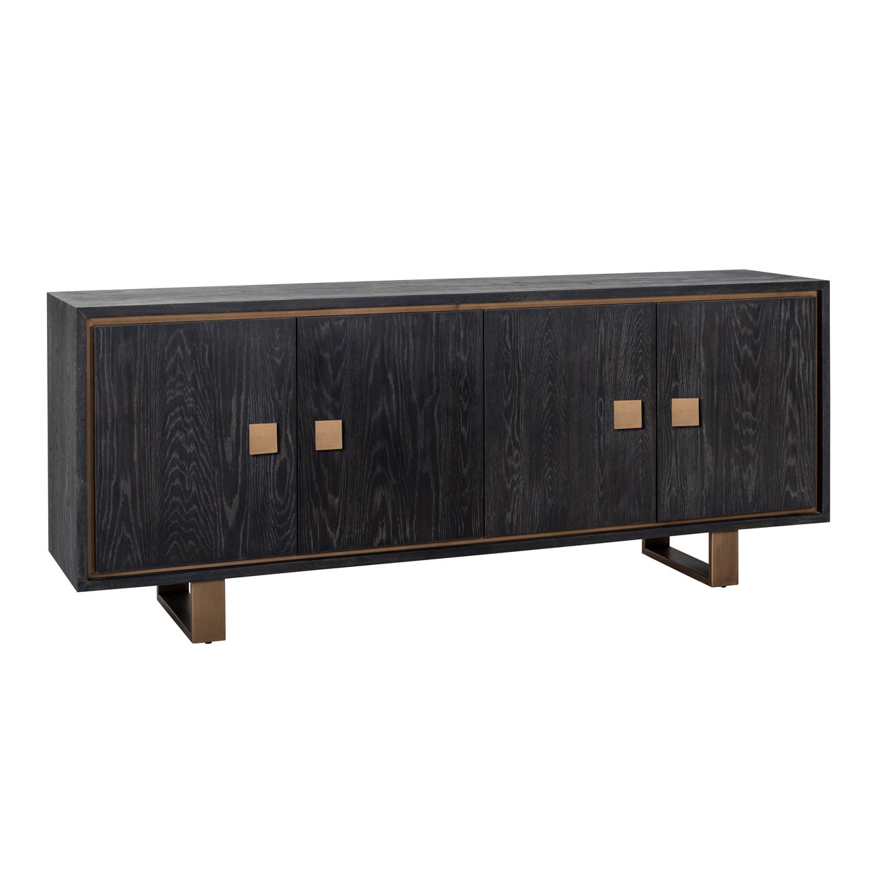 Sideboard Hunter 4-doors (Black rustic)