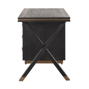 Desk Hunter 3 – Drawers (black Rustic) – Richmond Interiors