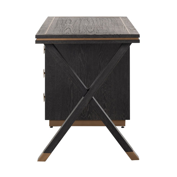 Desk Hunter 3 – Drawers (black Rustic) – Richmond Interiors