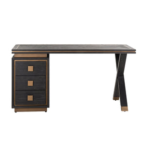 Desk Hunter 3 – Drawers (black Rustic) – Richmond Interiors