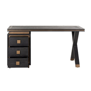 Desk Hunter 3 – Drawers (black Rustic) – Richmond Interiors